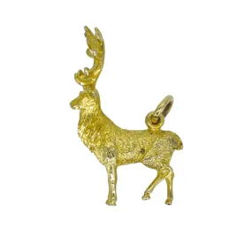 Gold Stag Charm