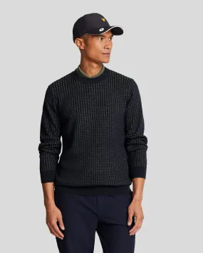 Golf Grid Crew Neck Jumper