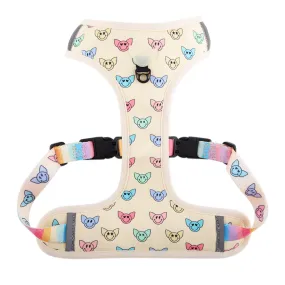 Happy Faces Dog Harness | Glow-in-the-Dark | Paws of Pride Collection | Toy Doggie