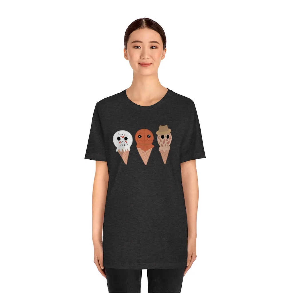 Horror Movie Spooky Ice Cream Tee - Unisex Shirt