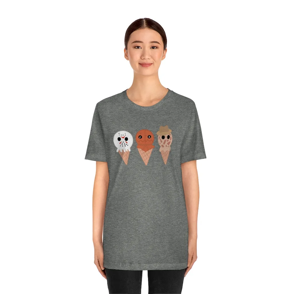 Horror Movie Spooky Ice Cream Tee - Unisex Shirt