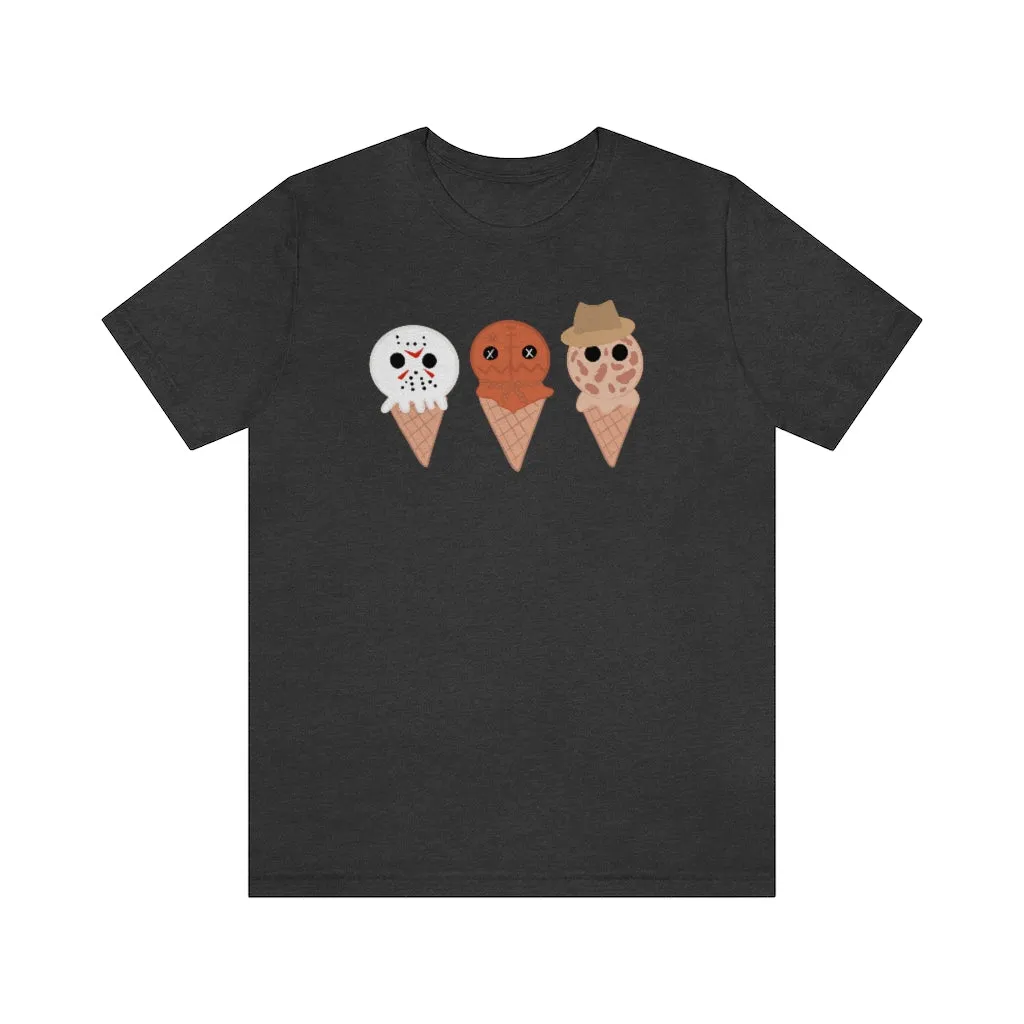 Horror Movie Spooky Ice Cream Tee - Unisex Shirt