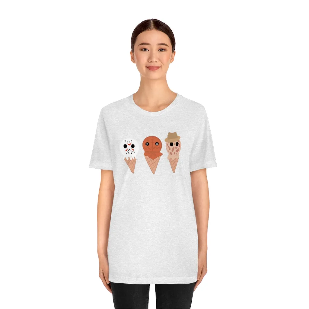 Horror Movie Spooky Ice Cream Tee - Unisex Shirt