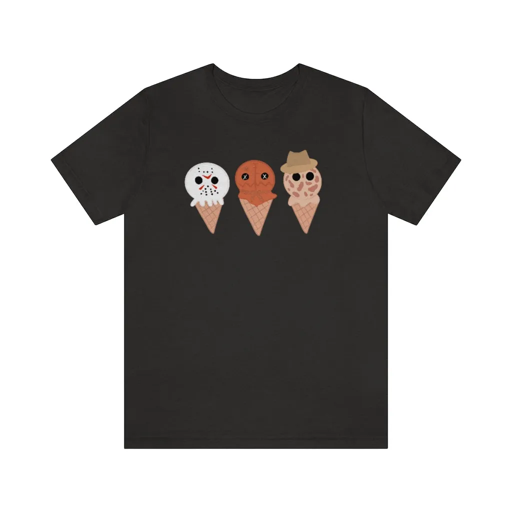 Horror Movie Spooky Ice Cream Tee - Unisex Shirt