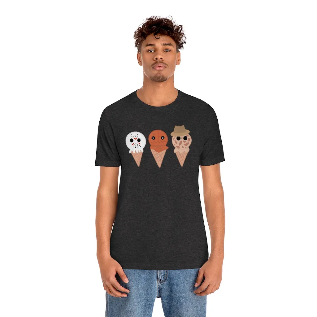 Horror Movie Spooky Ice Cream Tee - Unisex Shirt