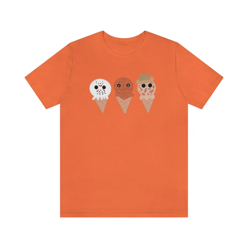 Horror Movie Spooky Ice Cream Tee - Unisex Shirt