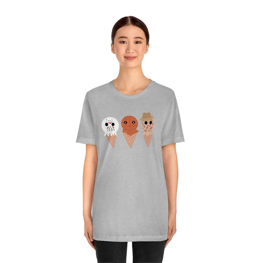 Horror Movie Spooky Ice Cream Tee - Unisex Shirt