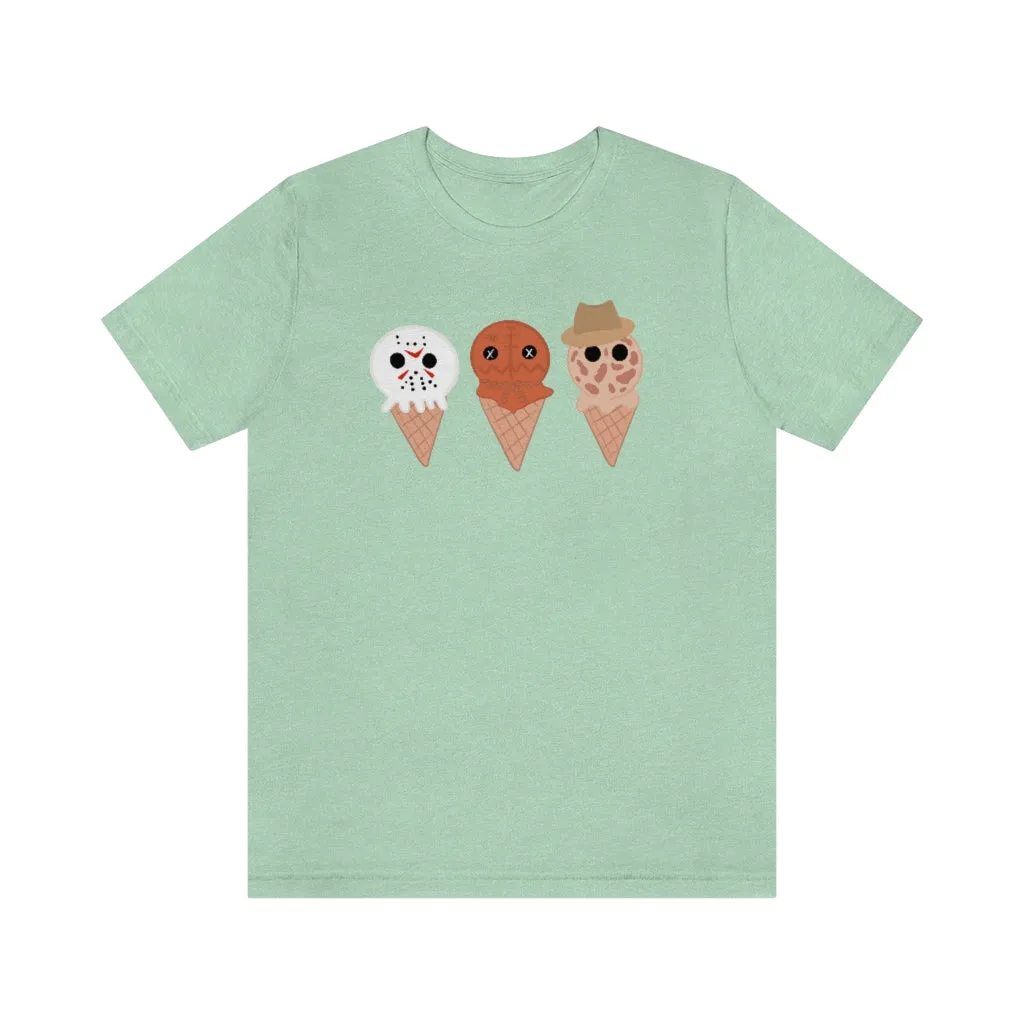 Horror Movie Spooky Ice Cream Tee - Unisex Shirt