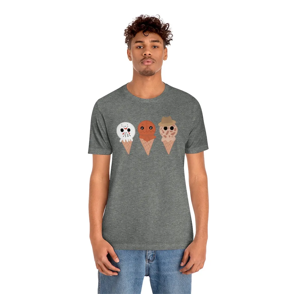 Horror Movie Spooky Ice Cream Tee - Unisex Shirt