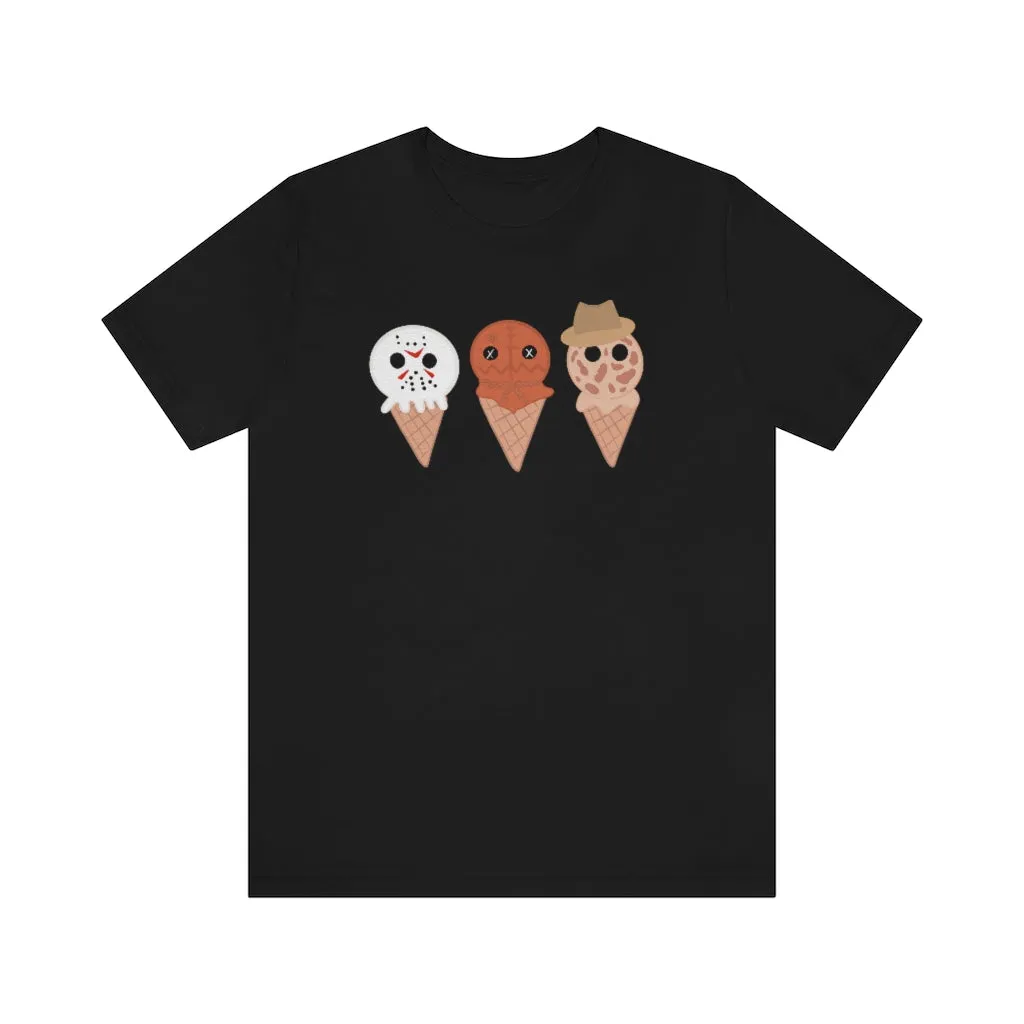 Horror Movie Spooky Ice Cream Tee - Unisex Shirt