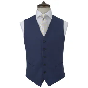 Hyde Light Navy Plain Weave Waistcoat