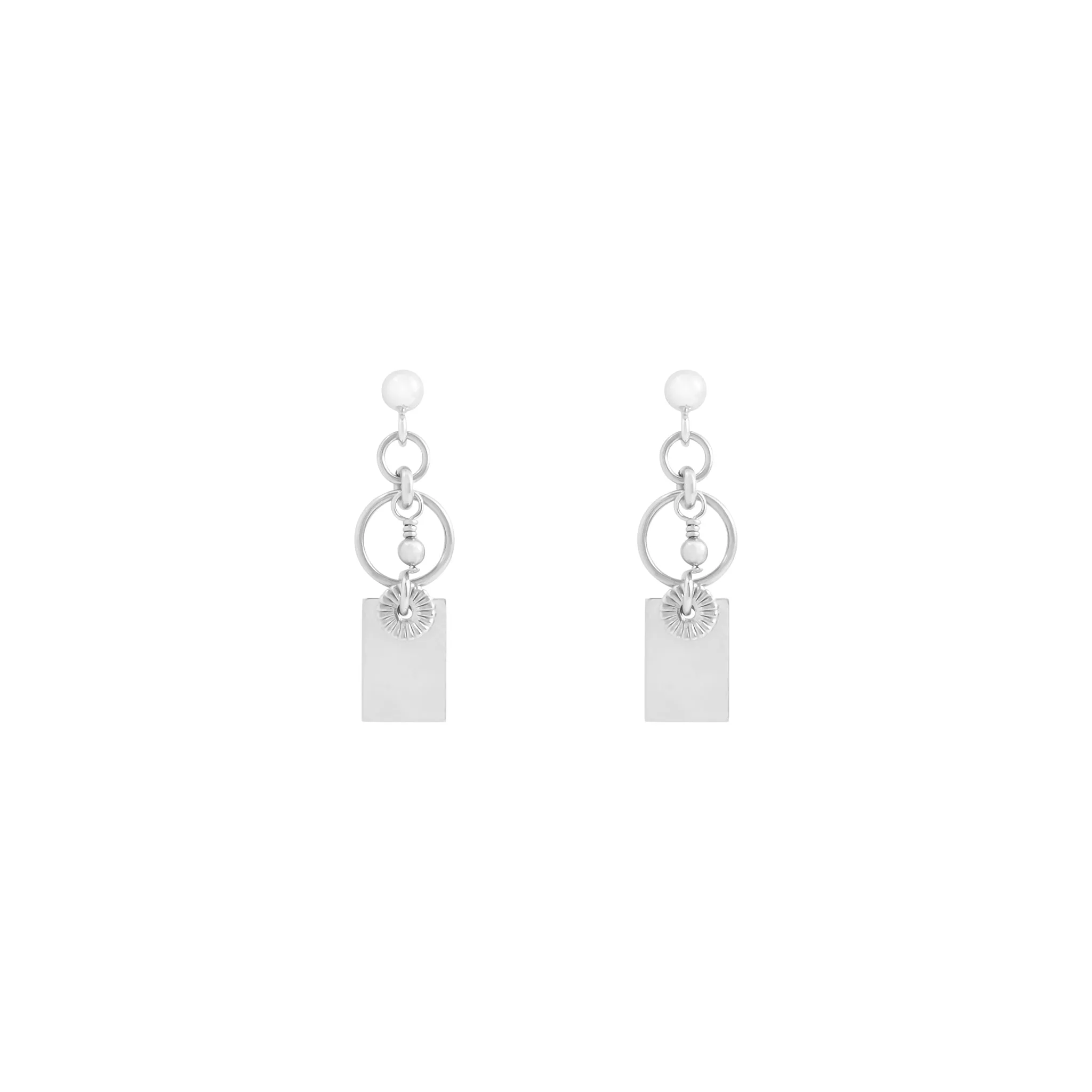 Indy Beaded Earrings - Sterling Silver