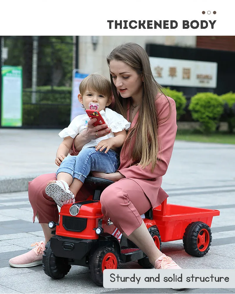 Kids Electric Car Tractor Ride On Car Toy Car With A Bucket Rideable Car