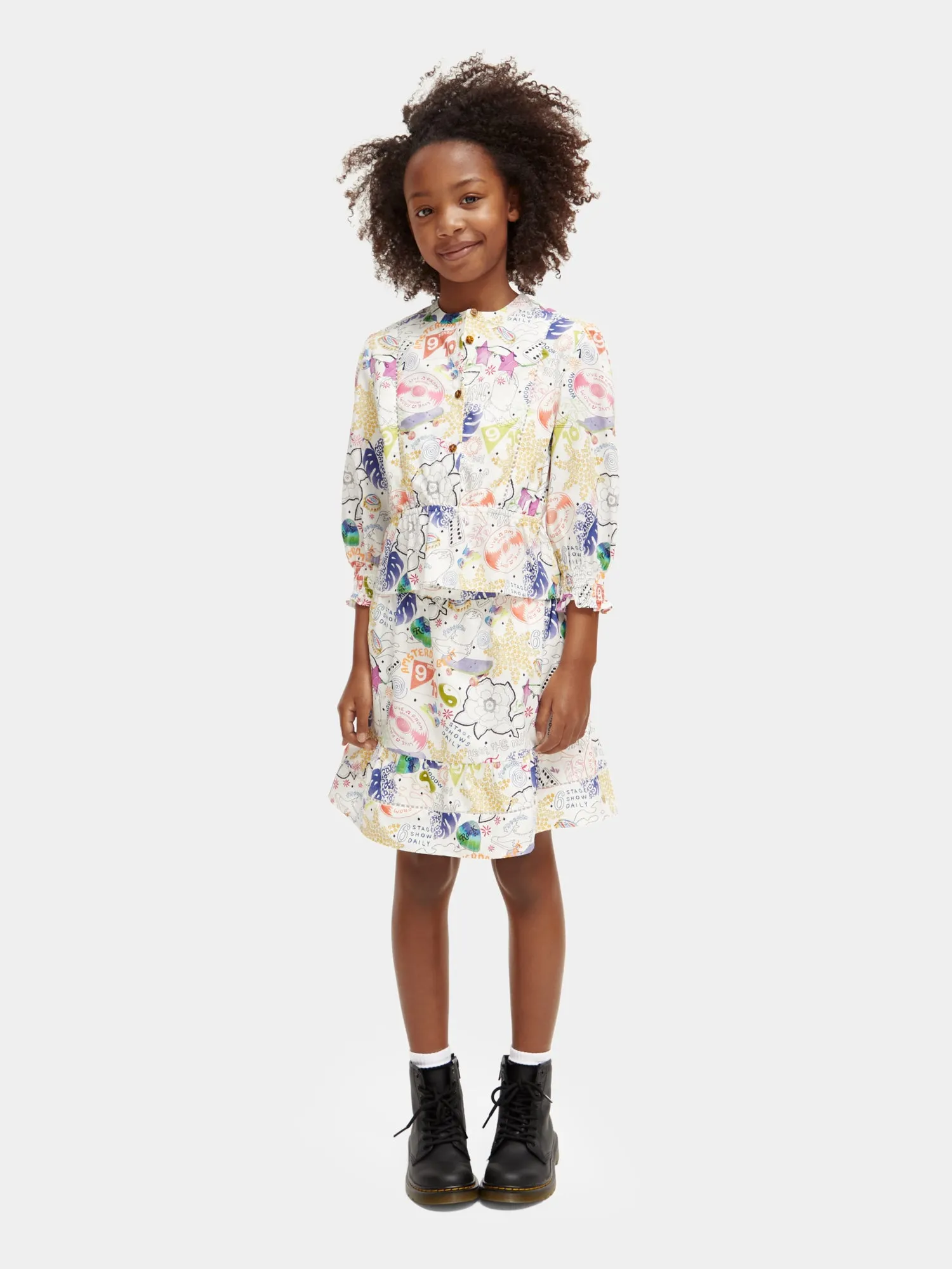 Kids - Printed mini skirt