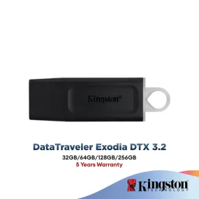 Kingston DataTraveler Exodia DTX USB 3.2 Flash Drive (128GB / 64GB / 32GB)