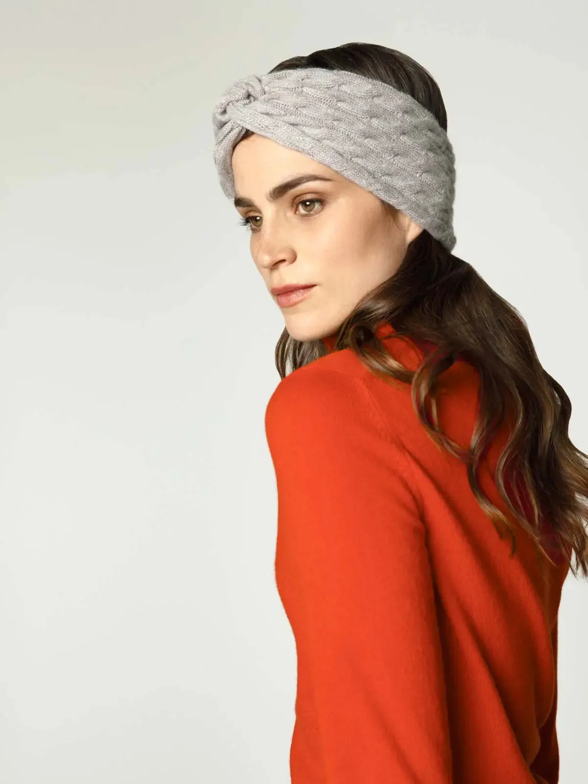 Knitted headband 100% cashmere