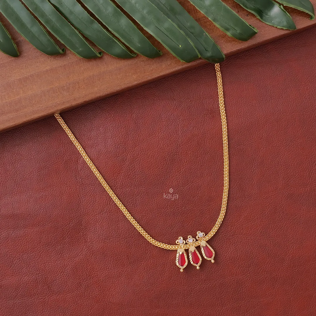 KY101002 - Simple Nagapadam necklace