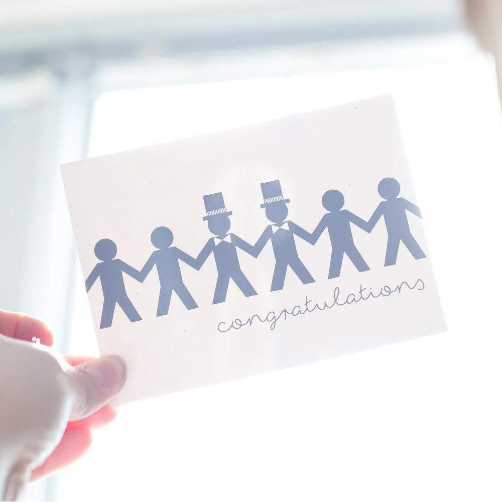 lgbtq wedding congratulations, grooms card, gay wedding card