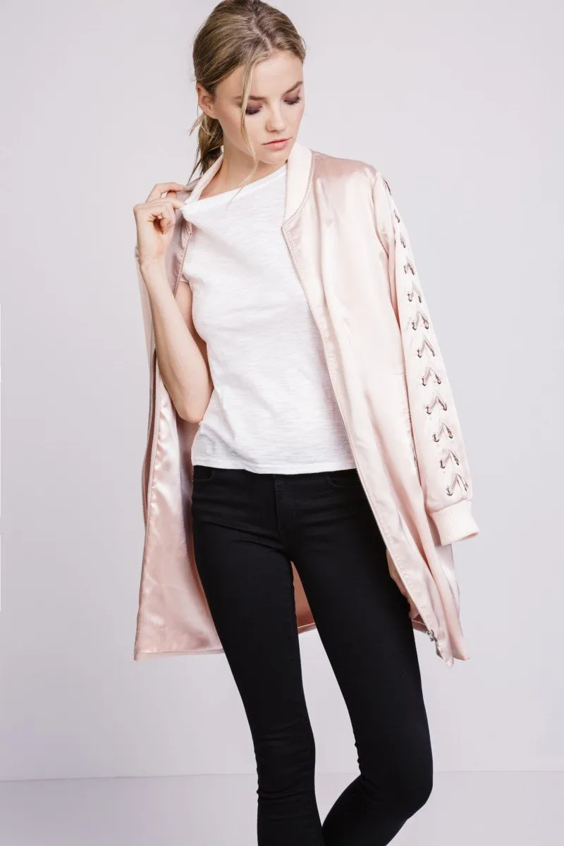 LONG LACE UP BOMBER