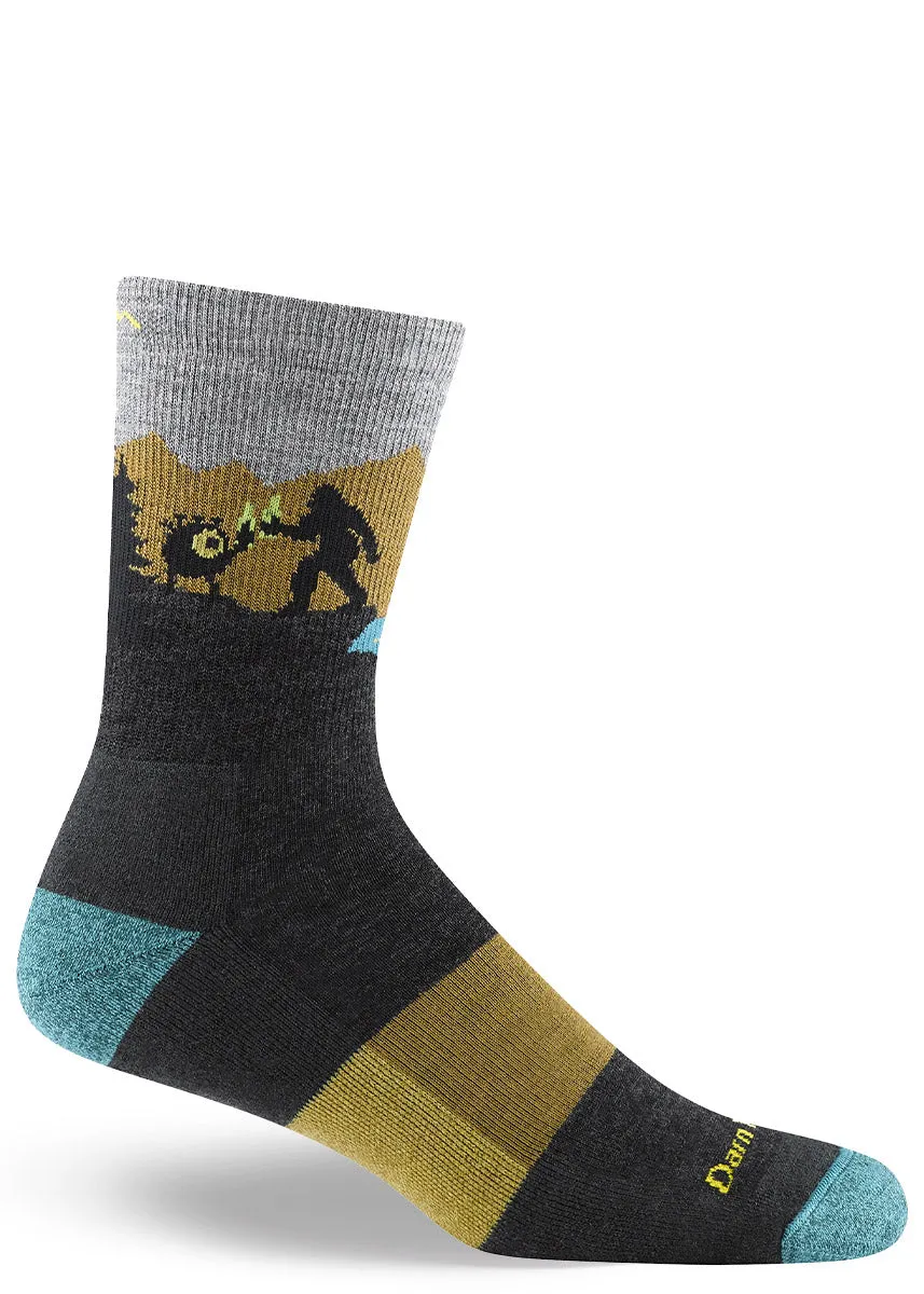 Men's Charcoal Close Encounters Cushioned Wool Hiking Socks