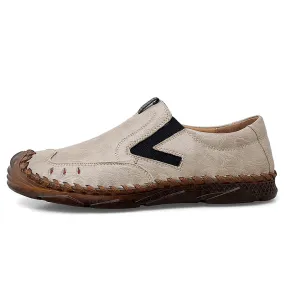 Men's Handmade Leather Loafers Breathable Casual Shoes Comfortable Soft inner Sole | 90555