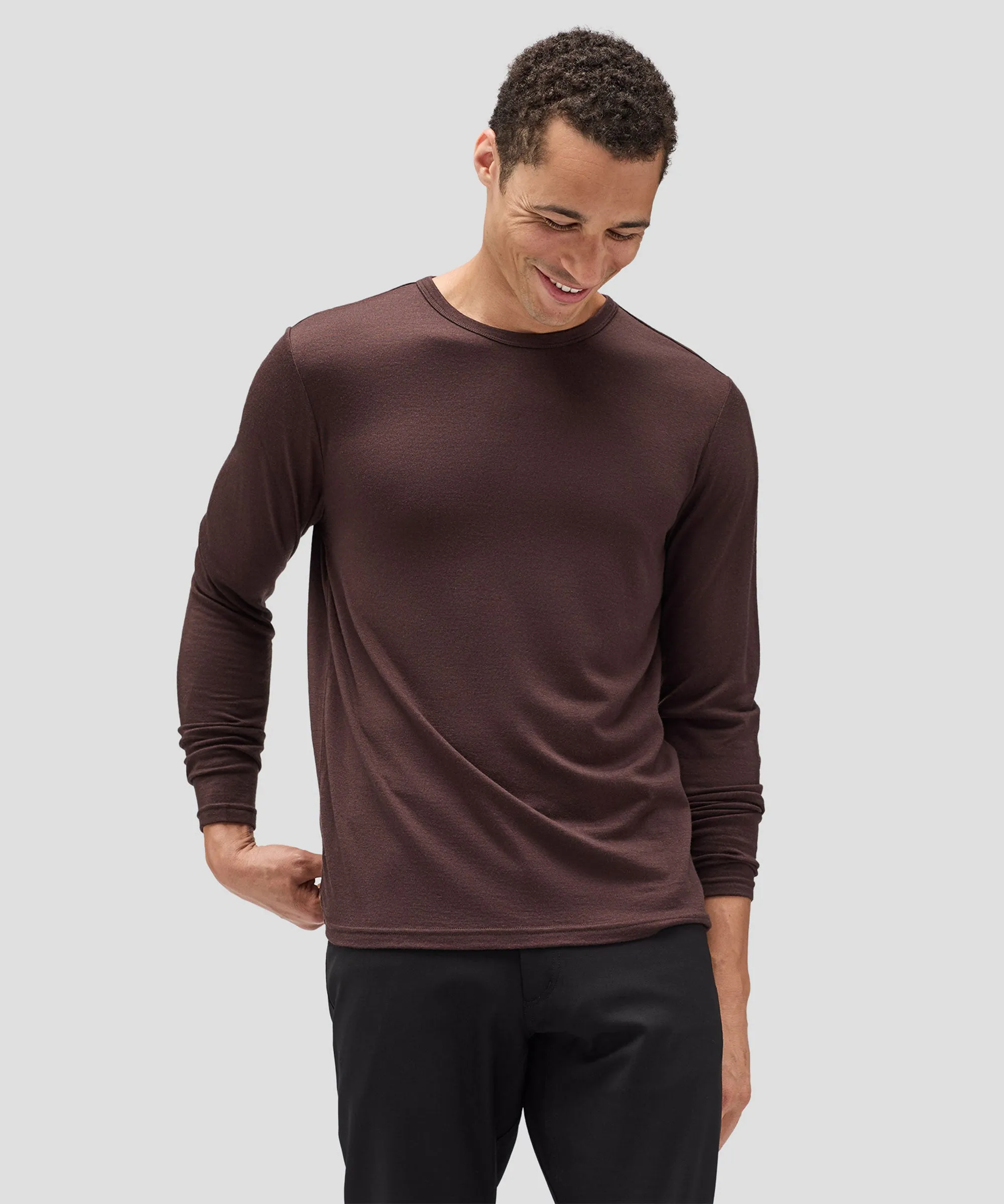 Men's Long Sleeve Merino Crew