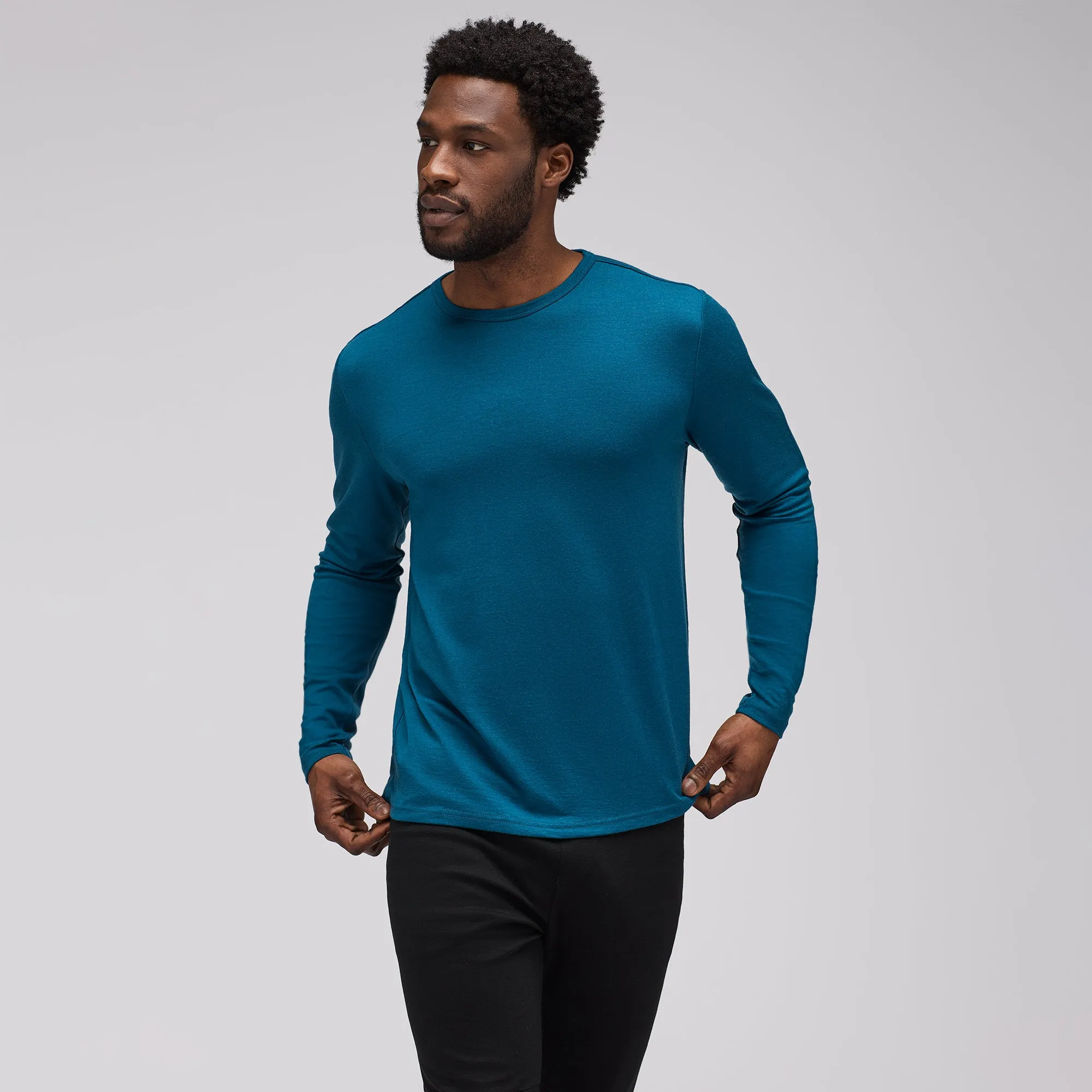 Men's Long Sleeve Merino Crew