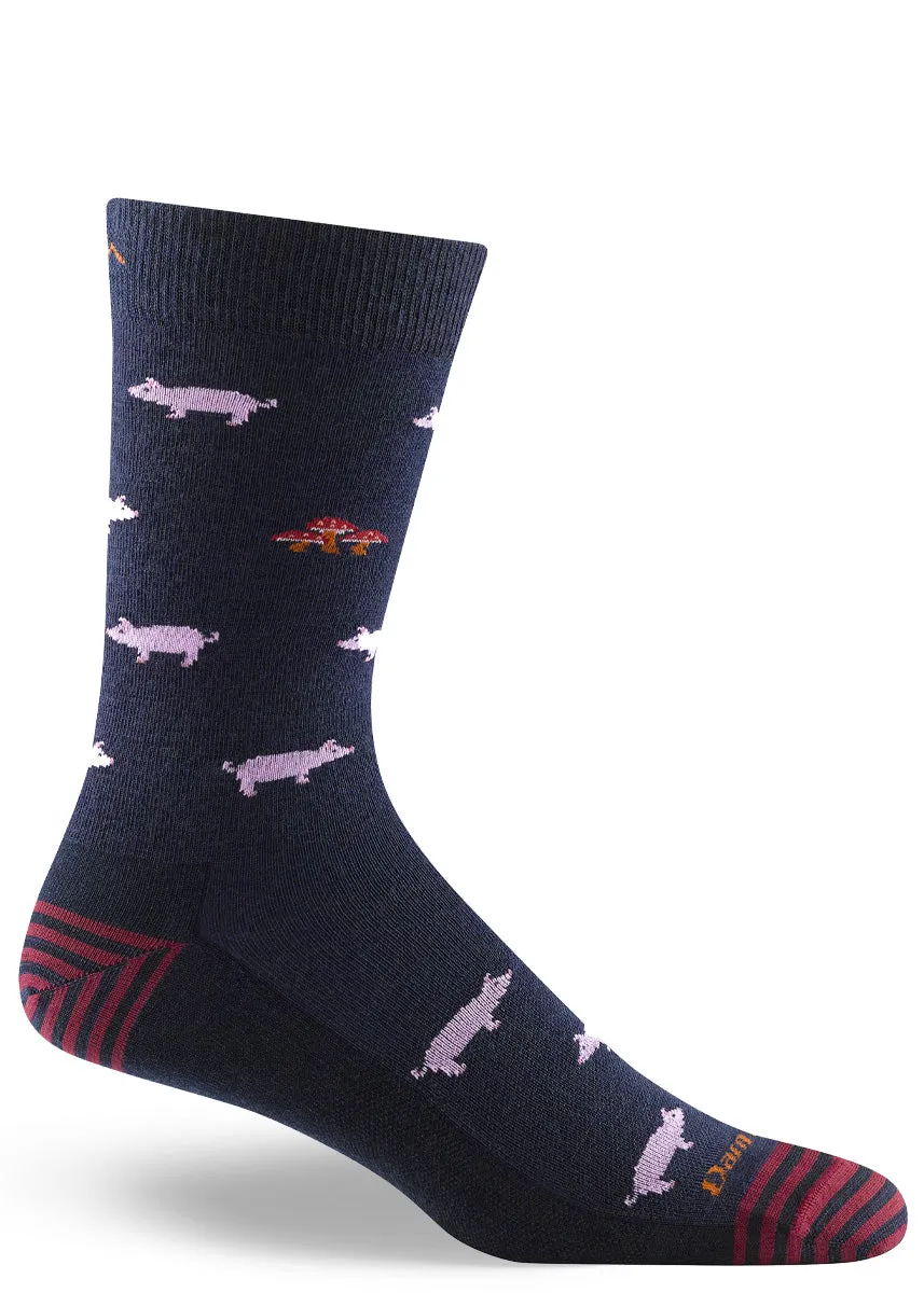 Men's Navy Pig Wool Socks