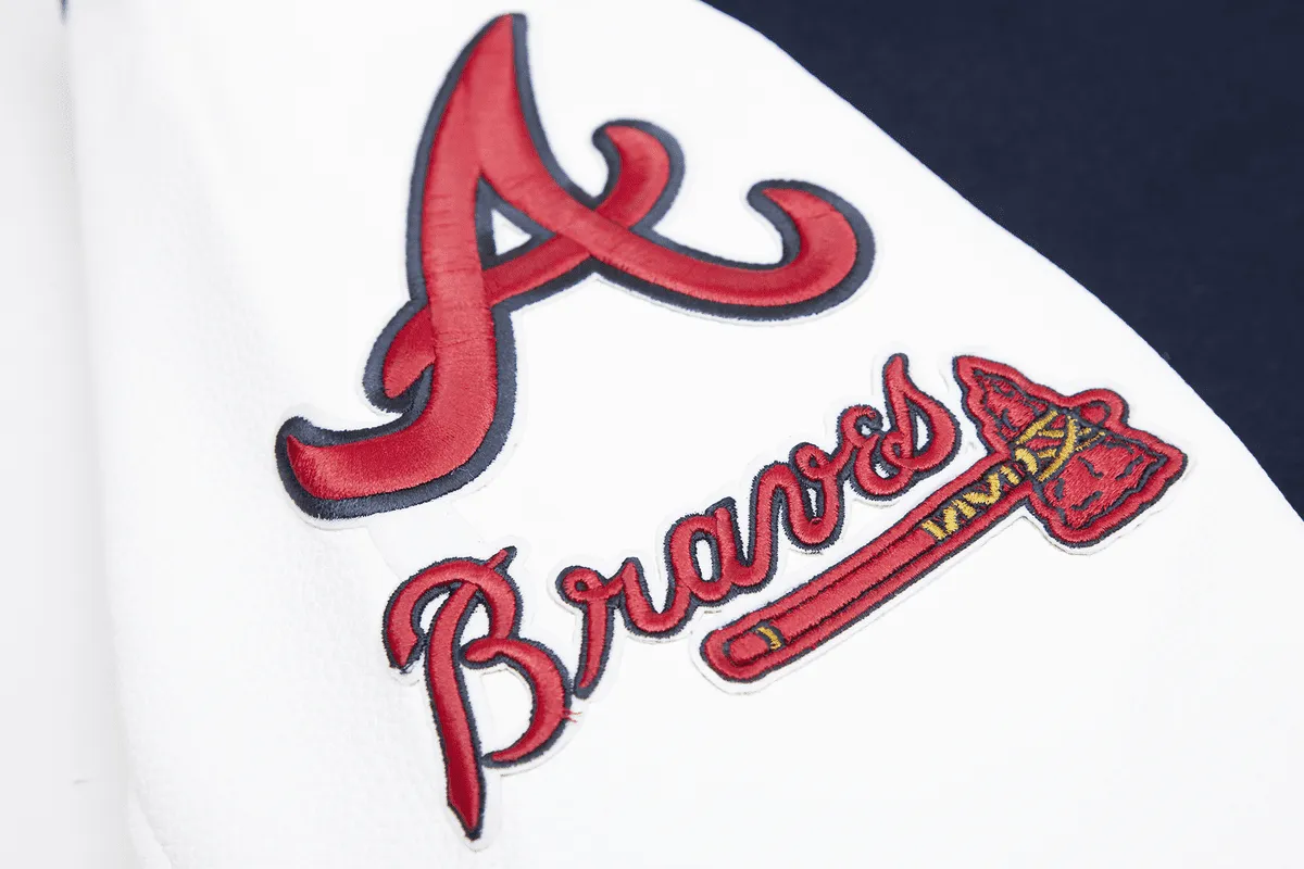 MLB ATLANTA BRAVES CLASSIC WOOL MEN'S VARSITY JACKET (MIDNIGHT NAVY)