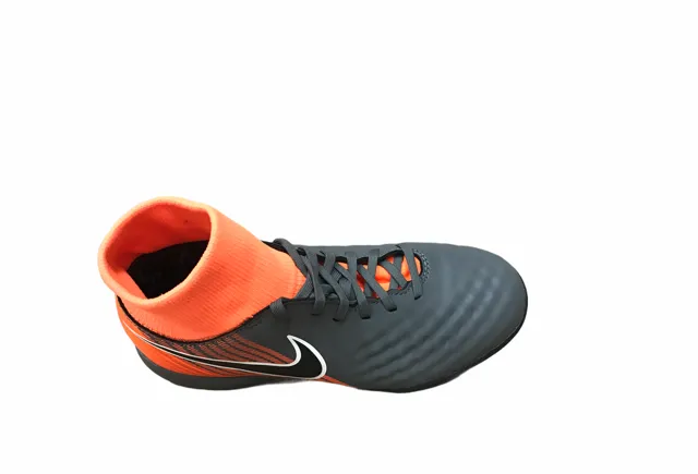 Nike boys' soccer shoe Obrax 2 Academy DF Tf AH7318 080 gray black orange