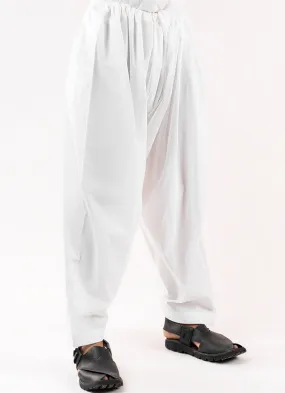 Plain-Off White, Stretch Shalwar