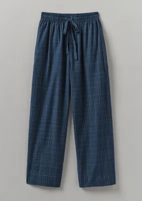 Sketched Check Cotton Pyjama Trousers | Twilight/Ecru