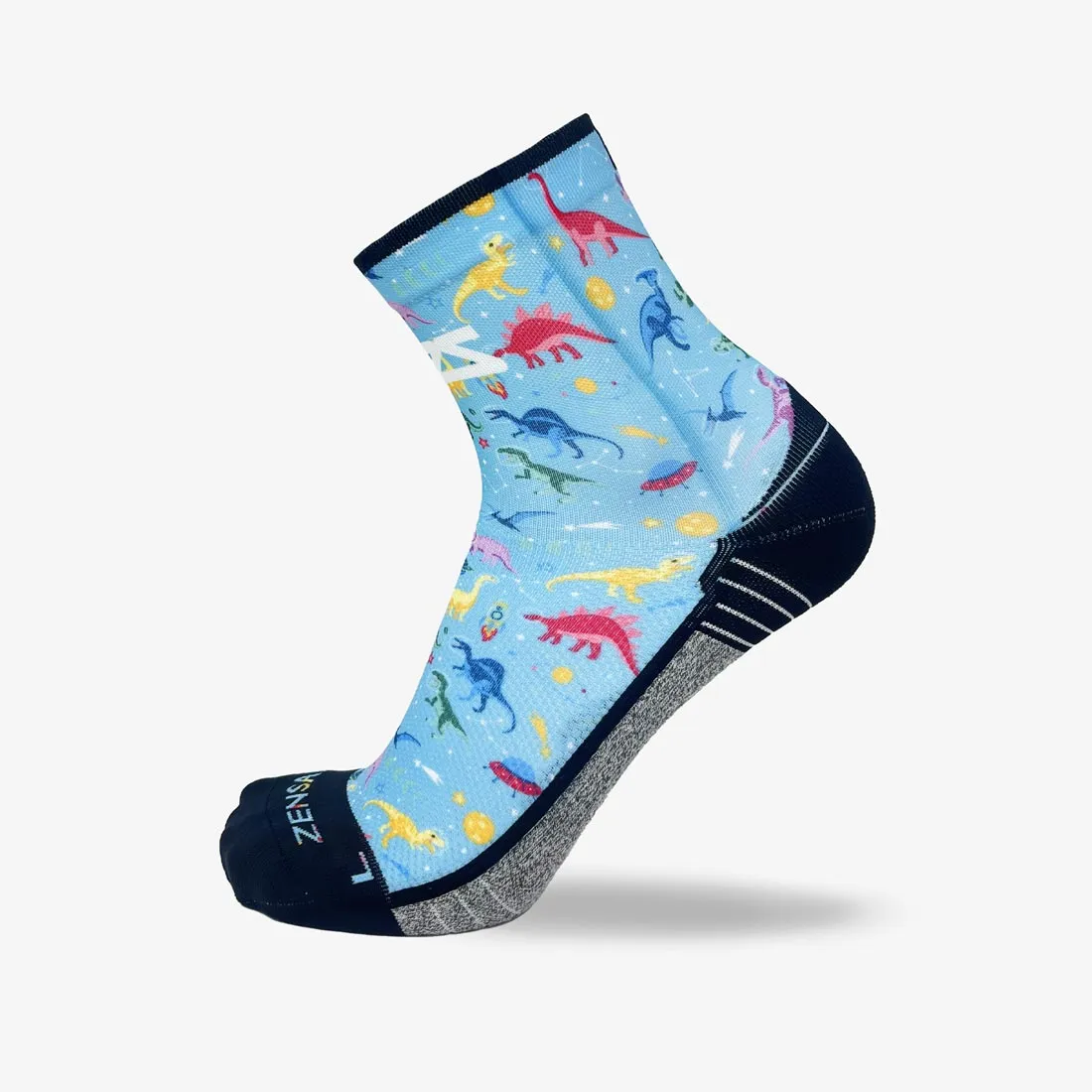 Space Dinos Running Socks (Mini-Crew)