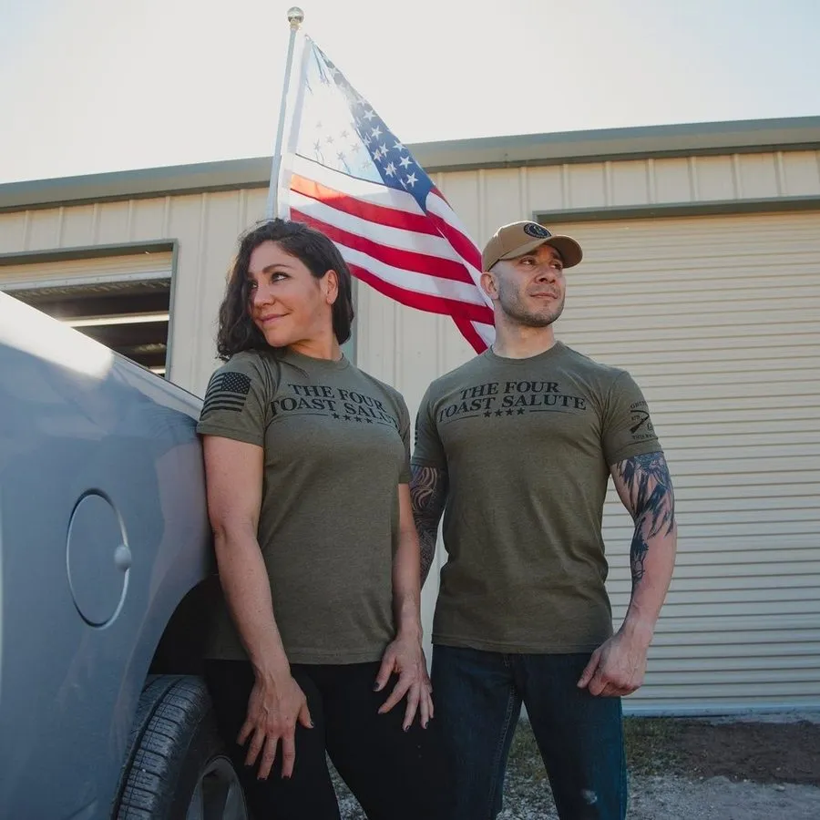 The Four Toast Salute T-Shirt - Military Green