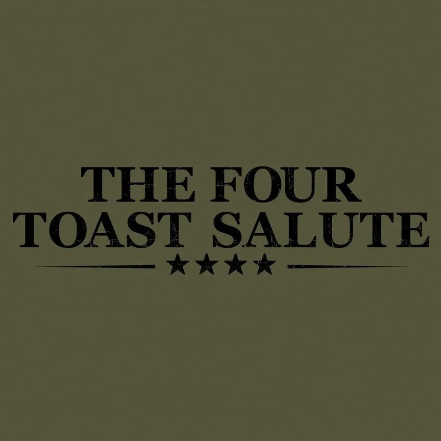 The Four Toast Salute T-Shirt - Military Green