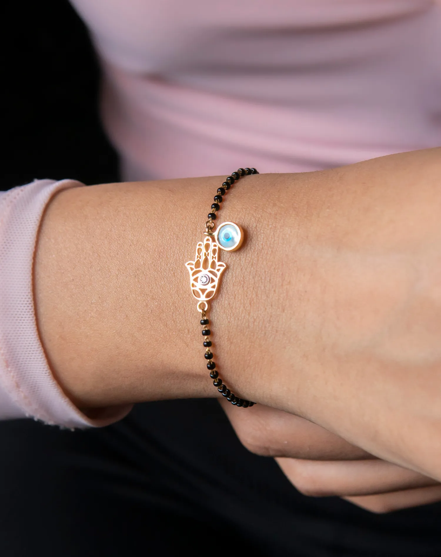 The Hitched Evil Eye Diamond Bracelet