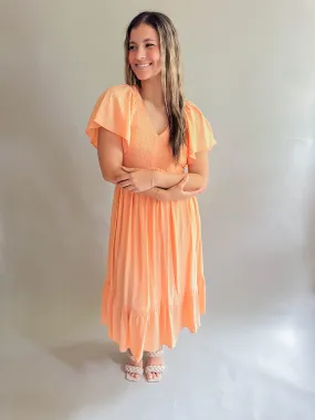 The Julia Smocked Dress (Apricot)