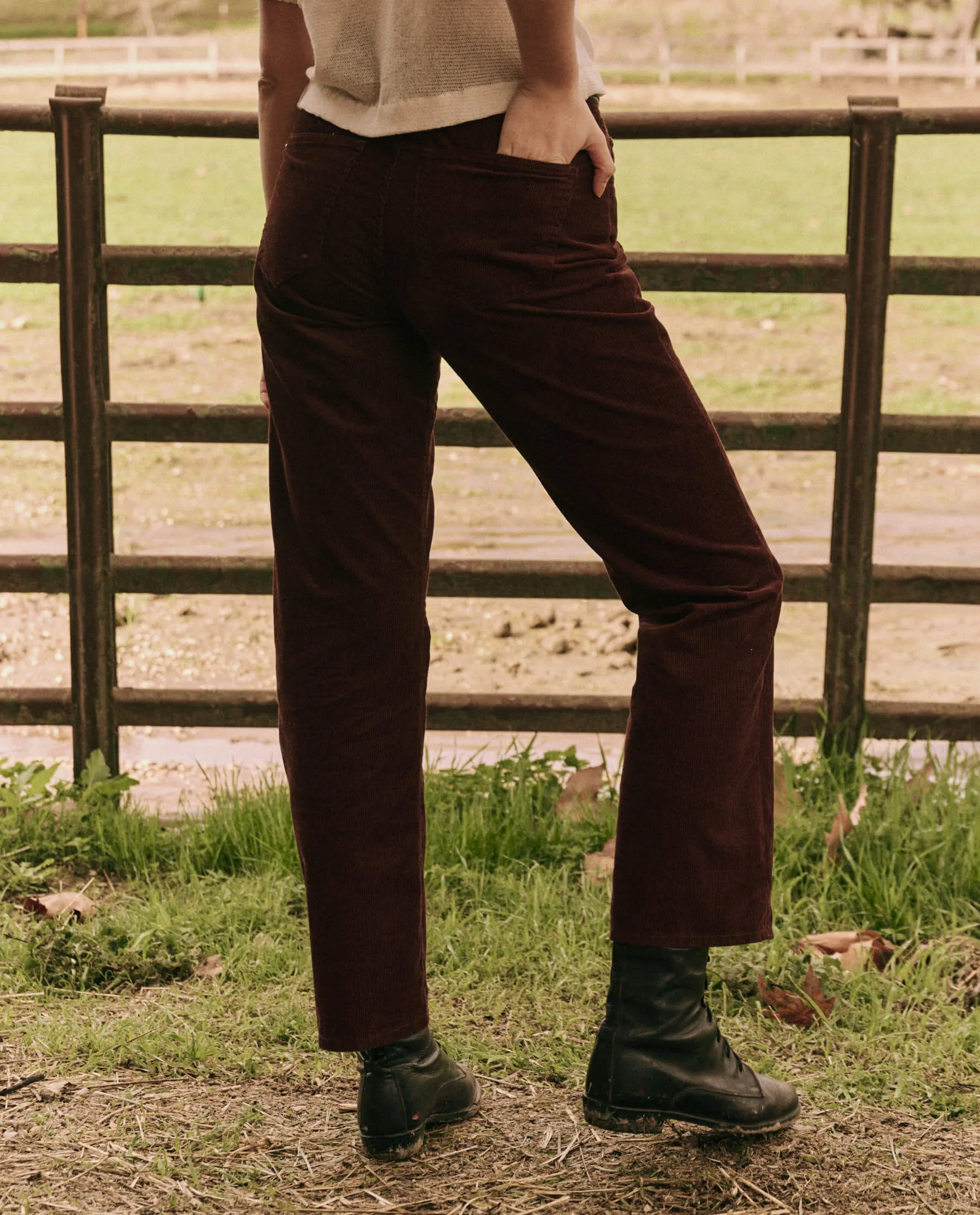 The Wayne Jean (30 Inseam). Cord -- Cinnabar