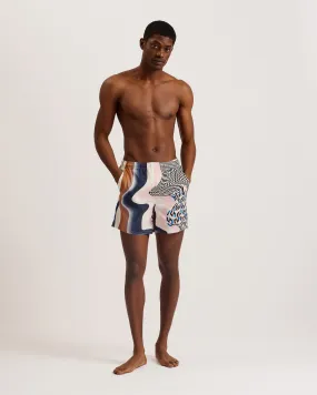 Toras Mixed Print Mash-Up Swimshort Multicolor