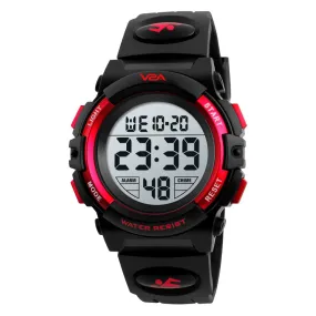 V2A Digital Boy's & Girl's Watch (Black Dial Blue Colored Strap)