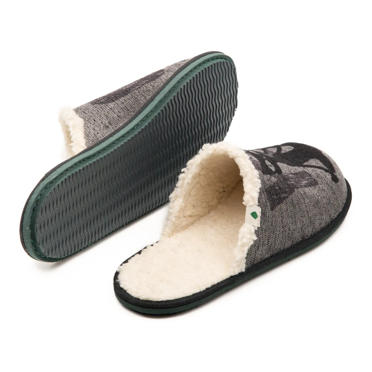 Vegan home slipper gray cat SUS012