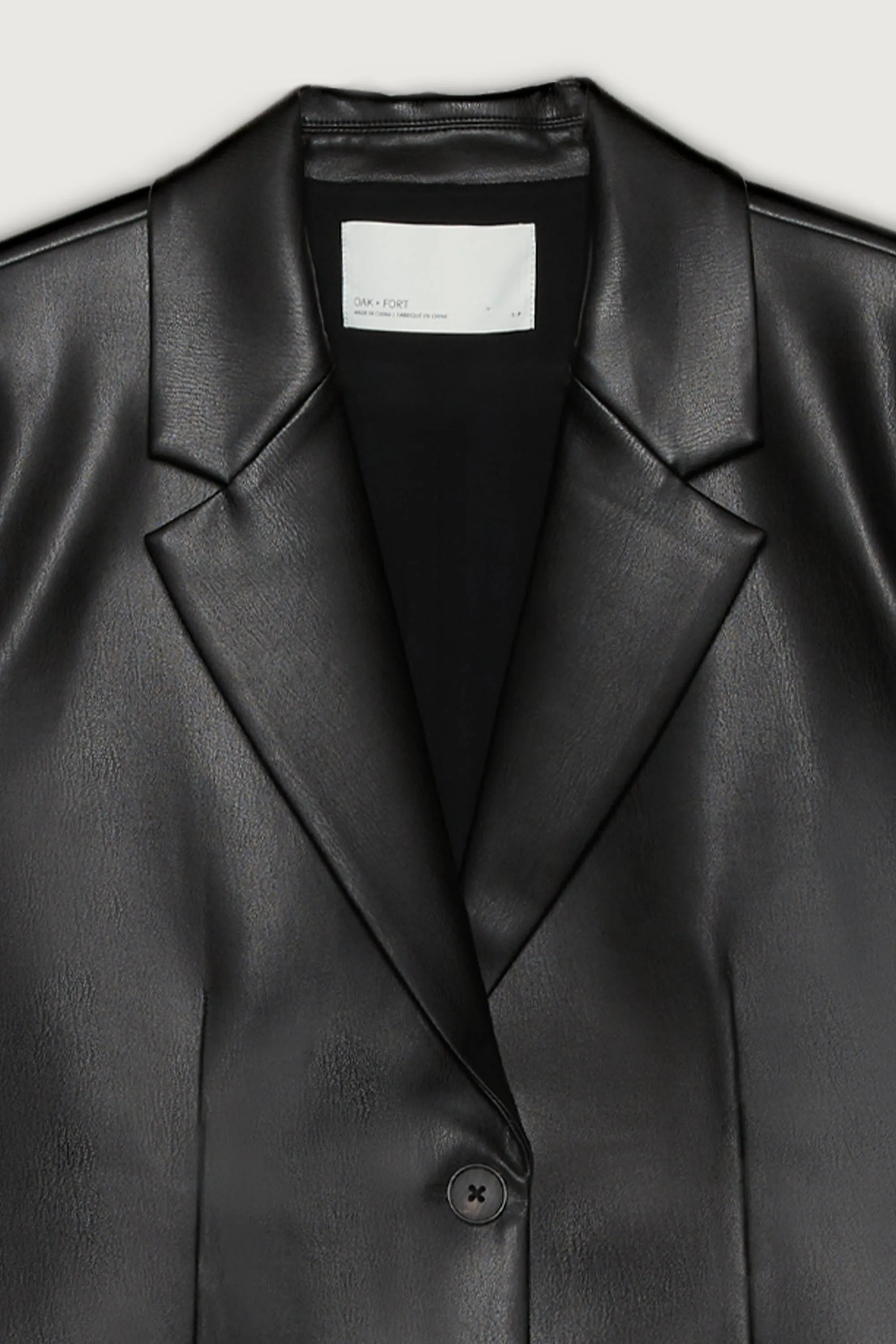 VEGAN LEATHER BLAZER