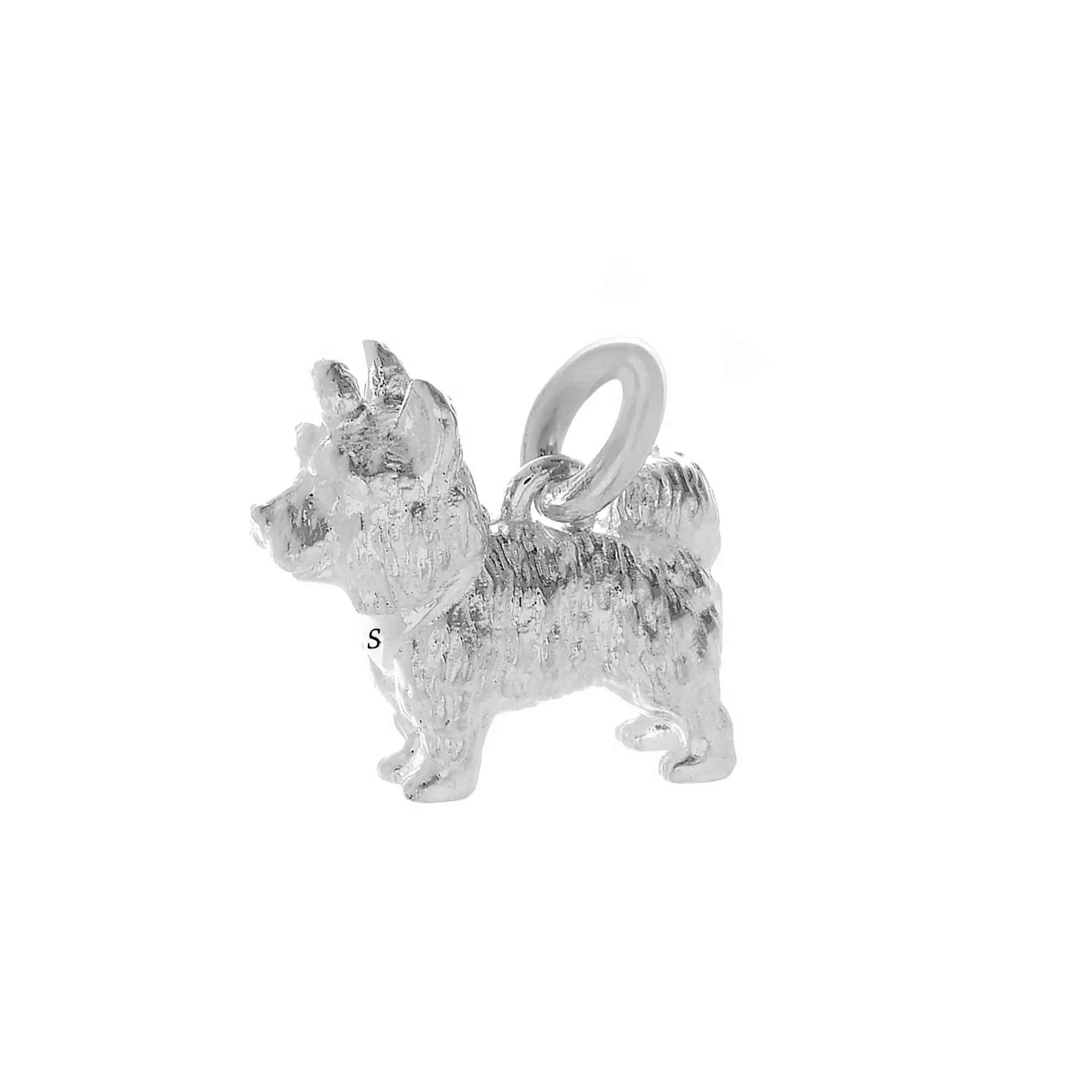 Yorkshire Terrier Silver Dog Charm